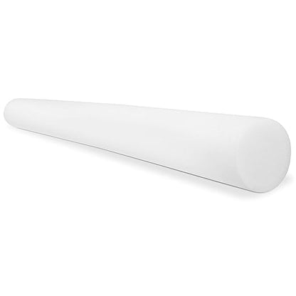 CanDo Slim White PE Foam Rollers for Exercise 3" x 36" Round