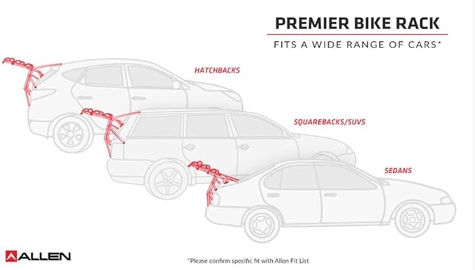 Allen Sports Premier 2-Bike Trunk Rack, Model S102, Black