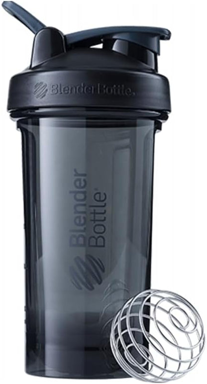 BlenderBottle Shaker Bottle Pro Series Perfect for Protein Shakes and Pre Workout, 24-Ounce, Black
