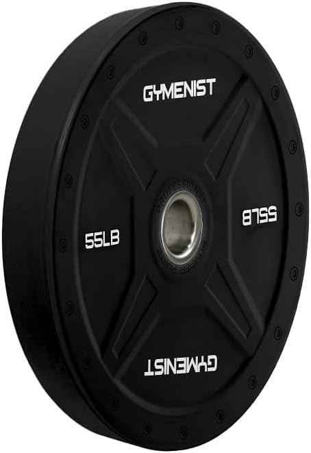 GYMENIST Bumper Plates is Made for 2 Inch 10 LB 55 LB