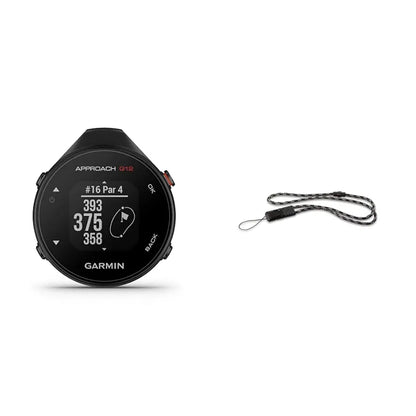 Garmin Approach G12, Clip-on Golf GPS Rangefinder, 42k+ Preloaded Courses, 010-02555-00 & Quick Release Lanyard, Standard Packaging