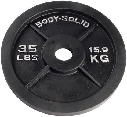 Body-Solid Cast Iron Olympic Weight Plate Set 2 Inch