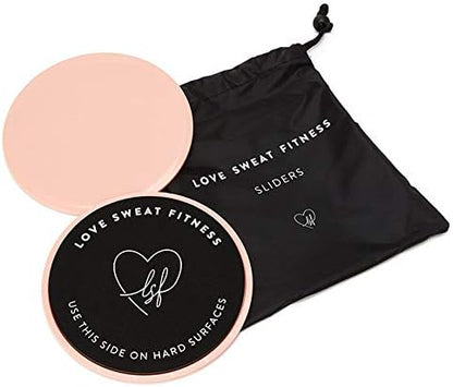 Love Sweat Fitness Exercise Slider Discs for Core Strength 2 Pieces