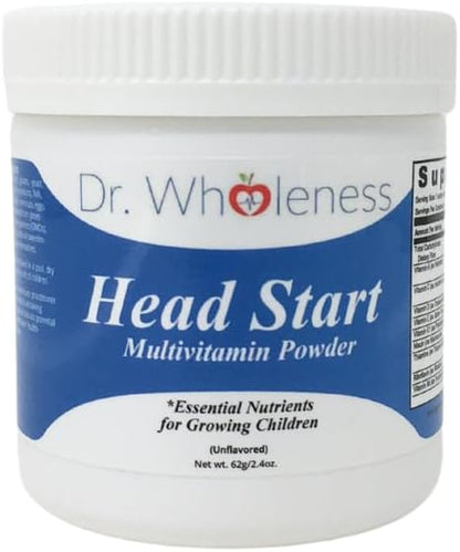 Head Start Multivitamin Powder | Essential Nutrients for Growing Children, Methylated B-Vitamins, Easy to Mix, No Flavors, Sweeteners Or Preservatives - 60 Servings
