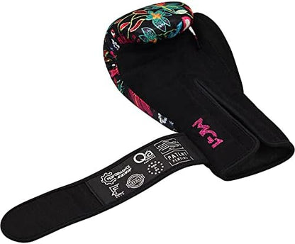 RDX Women Boxing Gloves for Training Muay Thai Flora Skin Ladies Mitts for Sparring, Fighting Kickboxing Good for Punch Bag, Focus Pads and Double End Ball Punching