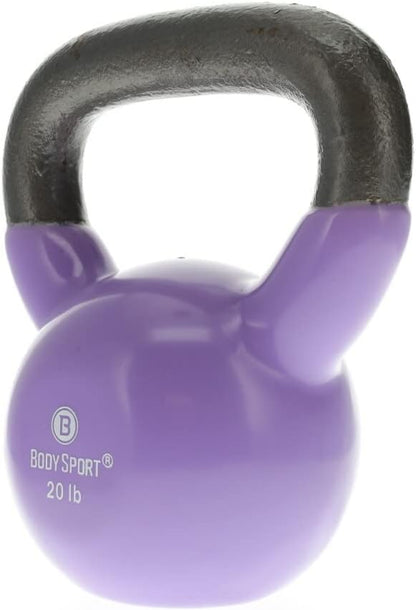 Body Sport Cast Iron Vinyl Coated Kettlebells –