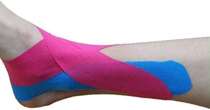 Kinesiology Tape Pro, Athletic Waterproof Muscle Support Adhesive Kinesio Sport Tape for Athletes 2 inches x 16.4 feet, 4 Rolls, Light Blue