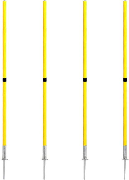 TNZMART Spring Agility Training Pole Set Soccer Plug-in