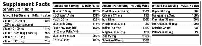 Centrum Silver Adult Multivitamin 425 Tablets + Exclusive Sticker, Higher level of Vitamin C & Zinc