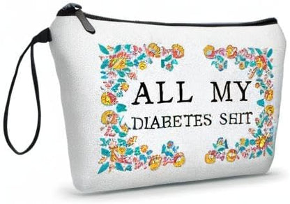 Diabetic Gifts,Diabetes Travel Case,Medicine Pouch,Small Cosmetic Bag,Diabetic Bags,Medicine Bags for Pills,Makeup Bag Travel,Diabetes Accessories,Pill Pouches,Christmas Gift