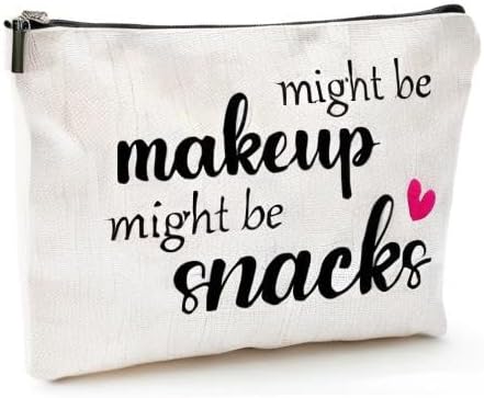 Might Be Makeup Might Be Snakes Funny Makeup Bag Gift for Women Inspirational Cosmetics Pouch for Purse Travel Bag Cases for Toiletries Accessories Organizer