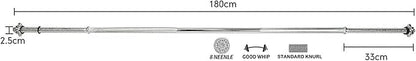 Threaded Chrome Barbell Bar 1-2 Inch Barbell Diameter