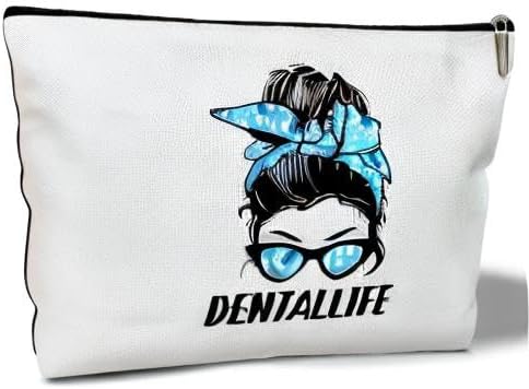 Makeup Bag - Dental Life, Gift for Her, Women, Dentists, Dental Hygienist Student, Dental Assistant, Multifunction Makeup Bag Purse, Toiletry Makeup Bag Pouch Travel Accessories -11