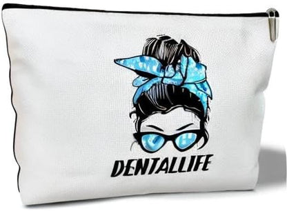 Makeup Bag - Dental Life, Gift for Her, Women, Dentists, Dental Hygienist Student, Dental Assistant, Multifunction Makeup Bag Purse, Toiletry Makeup Bag Pouch Travel Accessories -11