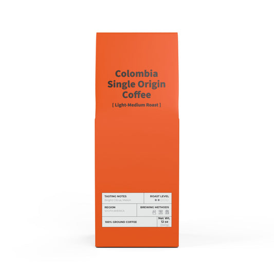 HBS, Colombia Single Origin Coffee (Light-Medium Roast), Tangerine Package