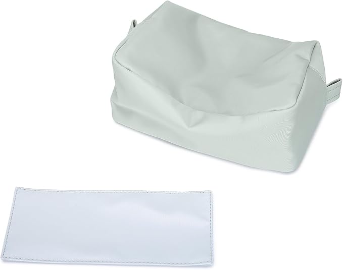 Organizer Bag Lightweight Cosmetic Bag with Ring Clasp Perfect Travel Makeup Bag for Women nylon Stand Up Design (Grey/Nylon)