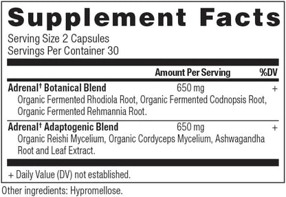 Adrenal Support with Ashwagandha Supplement by Ancient Nutrition, Helps Reduce Stress & Fatigue, Paleo and Keto Friendly, Gluten Free, 1300mg, 60 Capsules