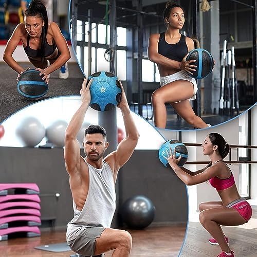 Yes4All Medicine Ball with Dual Texture Grip 6/8/10/12LBS