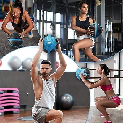 Yes4All Medicine Ball with Dual Texture Grip 6/8/10/12LBS