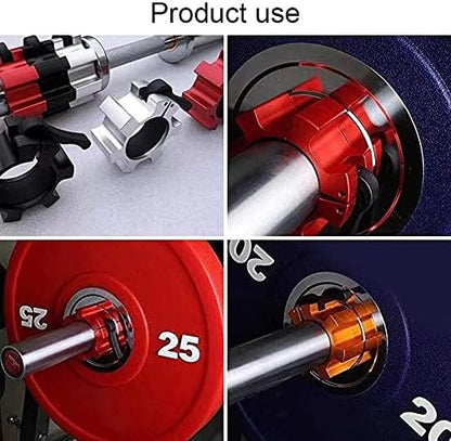 Metal Olympic Barbell Clamps 2inch Heavy Duty Exercise Collars 2" Barbell,Quick 1 Pair