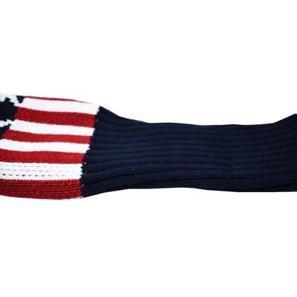 Stripes Knitted Golf Club Head Covers 3 Piece Set 1 3 5 Driver and Fairway HeadCovers Fits 460cc Drivers