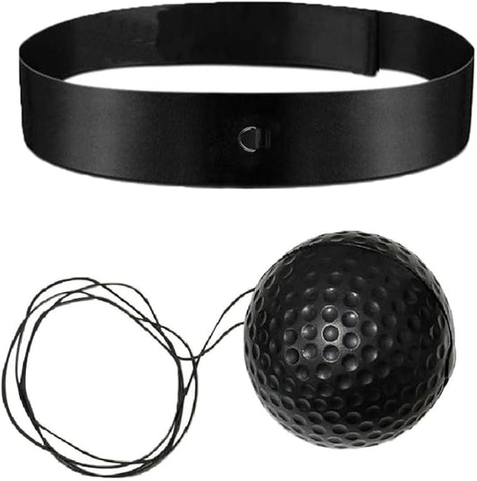 Boxing Reflex Ball, with Headgear and Reflective Elastic line, for strengthening The Body and Exercising Reaction Ability, Suitable for Teenagers - Black/red/Yellow