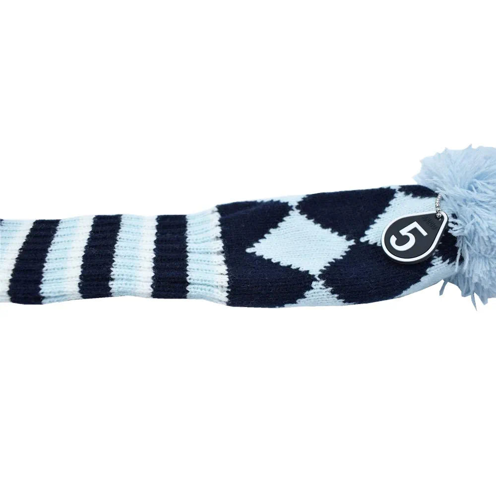 Stripes Knitted Golf Club Head Covers 3 Piece Set 1 3 5 Driver and Fairway HeadCovers Fits 460cc Drivers