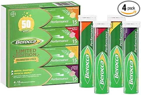 Berocca Performance Effervescent Tablets 60 Count Limited Edition Celebration Pack