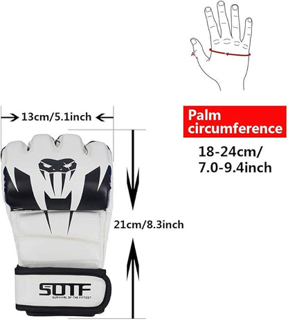 SOTF Punching Gloves for Adults MMA Training Gloves Men Fight Boxing Gloves Open Fingers Women