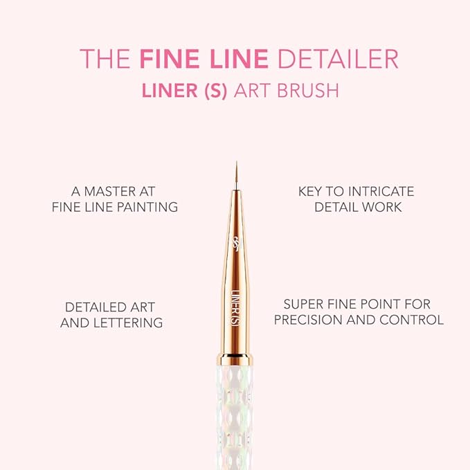 Kiara Sky Professional Nails *NEW* Gel Nail Art Brushes (Nail Art Brush - S Liner)