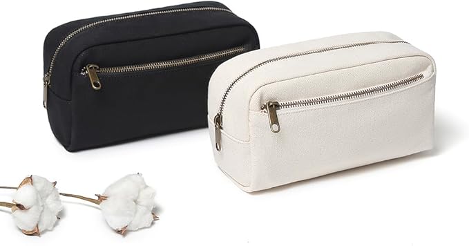 Female cosmetic bags Canvas toiletry bags Wash bags with large capacity Simple design but multifunction