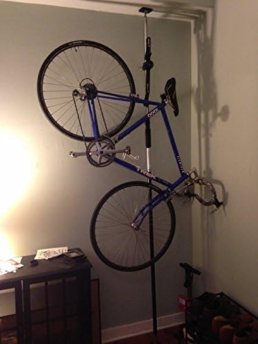 SPAREHAND Dual Bike Storage Rack - Heavy Duty, Adjustable Q-Rack II with 80 Lbs. Weight Capacity - Vertical Floor Storage System for 2 Bikes - Ideal for Garage and Indoor Bicycle Storage - Chrome