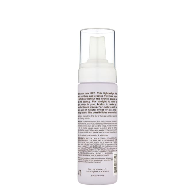 Hairitage Have It All Curl Enhancing Foam Mousse with Quinoa + Rice Protein for Frizz Control + Moisture - Lightweight Formula - Leaves Hair Full + Bouncy - Set Hairstyles + Curls, 5 oz
