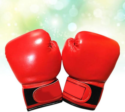 Garneck Kids Boxing Gloves Training Gloves Training Mitts Junior Punch PU Leather Sponge Filled for Toddler and Youth Red