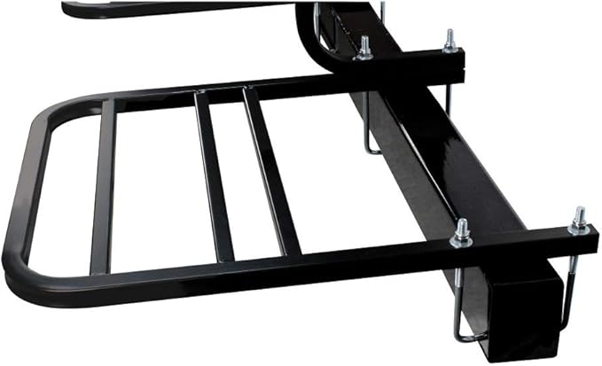 Quick Products QPRBM2R RV Bumper-Mounted 2-Bike Rack with Adjustable Width and Stabilizer Post
