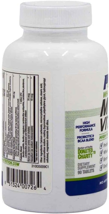 Performance Inspired Nutrition - Whole Food Multi Vitamin â€“ 1 Billion CFU Probiotics â€“ BCAAs â€“ Energizing Herbal Complex - 90 Count (Pack of 1)