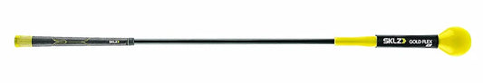 SKLZ Gold Flex Golf Swing Trainer and Warm-Up Stick - Essential Golf Accessories for Golfers, 48"/40” Golf Equipment for Distance, Balance Building, Power & Grip Training, Portable & Course-Legal