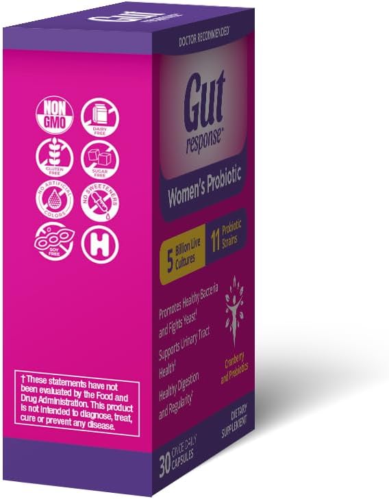 Women’s Probiotic, Slows Down Digestive Aging, Boosts Immune System, Supports UT & Feminine Health, Cranberry Extract, Non-GMO, Gluten Free & Soy Free, 5 Billion CFU, 30 Capsules
