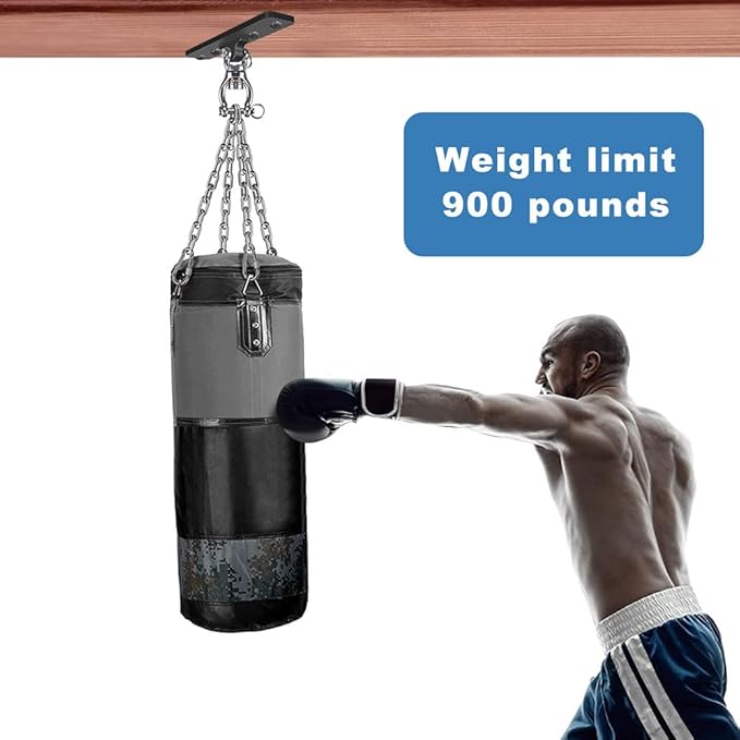 Kipika Heavy Bag Hanger - Heavy Duty Punching Bag Mount Steel Hanger Bracket, Ceiling Wall Mount Wood Beam Hook Holder for Boxing, Kickboxing, and Home Gym Fitness Equipment
