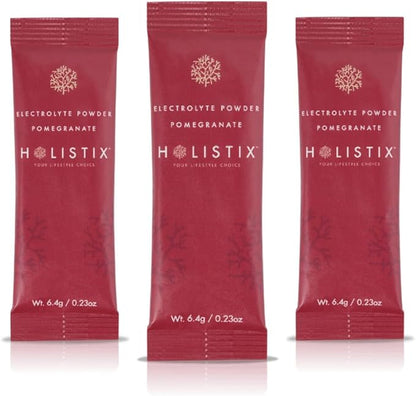 Holistix Electrolyte Powder: Zero Sugar Hydration | Enhanced with Icelandic Marine Algae | Natural Flavors | Keto & Paleo Friendly | 12 Stick Packs (Pomegranate)