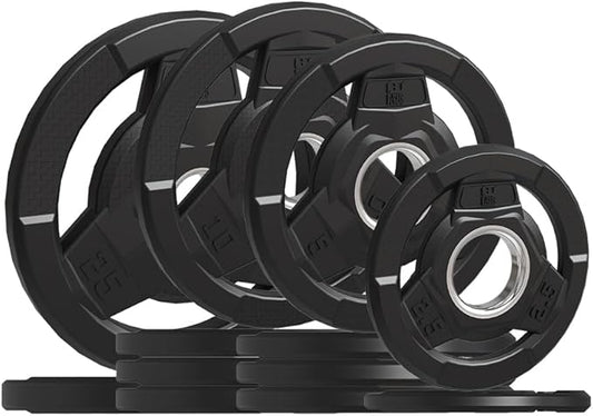 Weight Plate 2-Inch Rubber Coated Olympic Grip Plate 2.5/5/10/15/25/35/45 LB