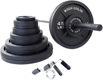 Body-Solid Cast Iron Olympic Weight Plate Set 2 Inch