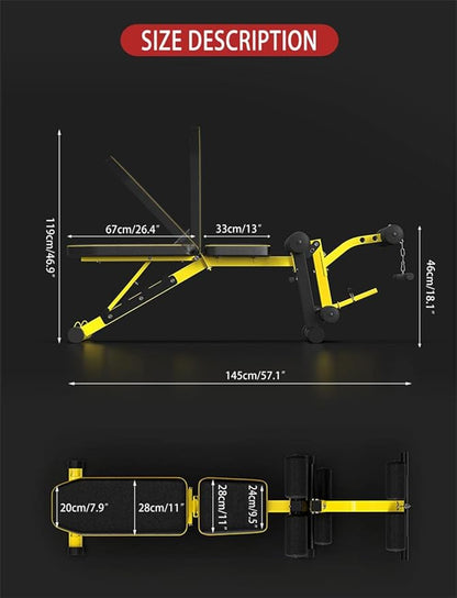 Utility Weight Bench with Leg Extension - Multi-Position