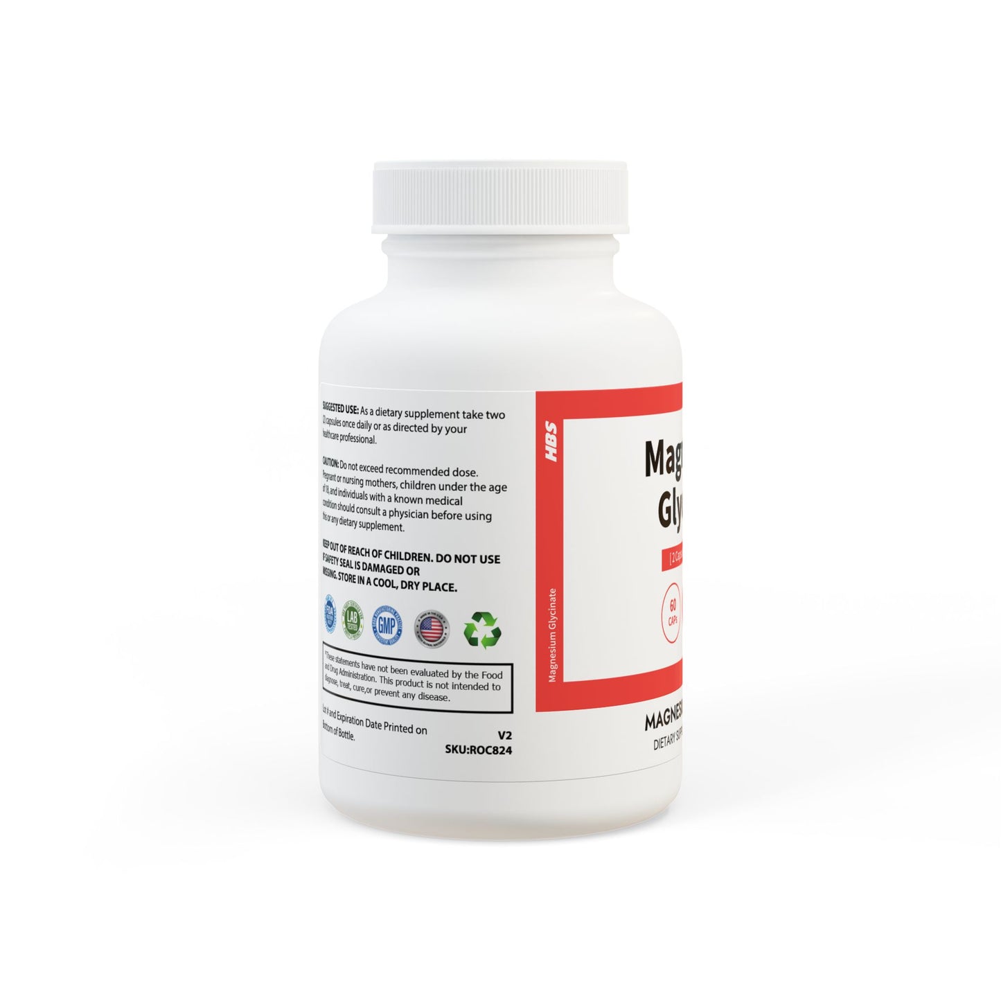 HBS, Magnesium Glycinate Supplement (60 Capsules)