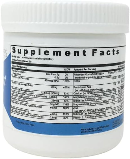 Head Start Multivitamin Powder | Essential Nutrients for Growing Children, Methylated B-Vitamins, Easy to Mix, No Flavors, Sweeteners Or Preservatives - 60 Servings