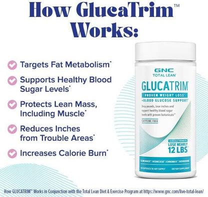GNC Total Lean GlucaTrim - 120 Capsules (60 Servings)