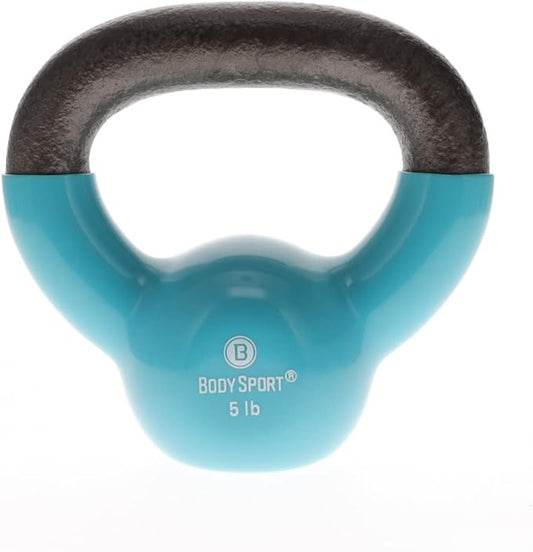 Body Sport Cast Iron Vinyl Coated Kettlebells –