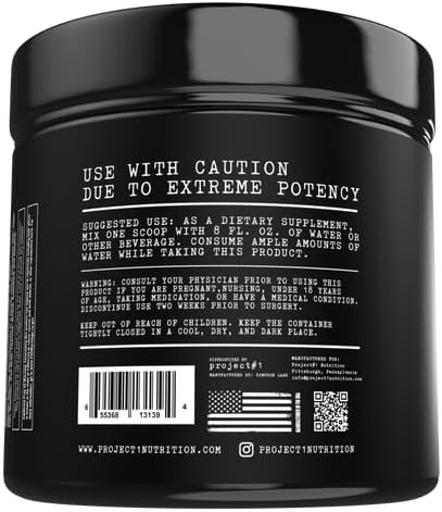 Project #1 Embrax: Thermogenic Preworkout Fat Burner Men & Women - Best Belly Fat Burners for Women & Men, L-Carnitine Supplement Pre Workout Powder for Men & Women | [30 Servings] - Gummy Bear