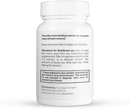 TrueCarbonCleanse™ - Perfect Gut Detoxifier & Binder - Advanced Formula with Organic Bamboo Activated Charcoal Capsules - 60 Capsules - Vegan, Non GMO, Gluten Free, Soy Free, Non-Toxic Certified
