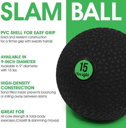 Yes4All Slam Ball 15lbs -